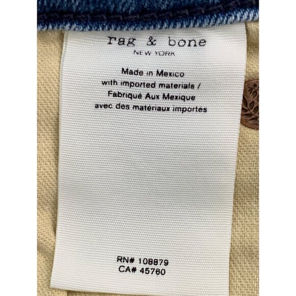 Rag & Bone Nina High-Rise Skinny Jeans Size 26 Distressed Hem Sailor Town 7377 - Picture 12 of 12